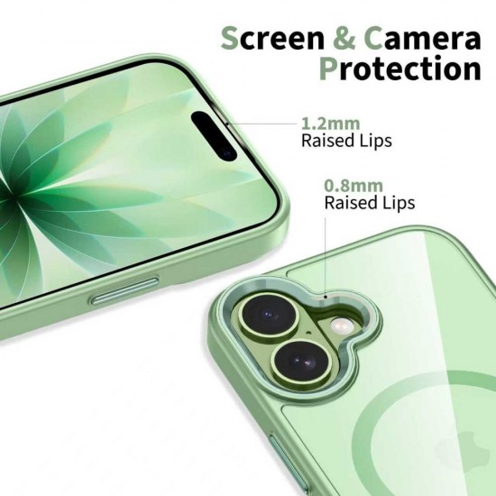 Tech-Protect MagMat MagSafe Case for iPhone 17 - Transparent Green