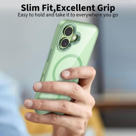 Tech-Protect MagMat MagSafe Case for iPhone 17 - Transparent Green