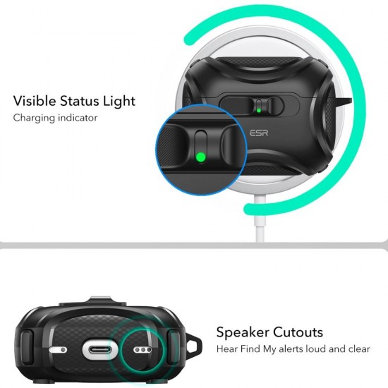 ESR Cyber ​​FlickLock MagSafe Case for AirPods Pro 3 - Black