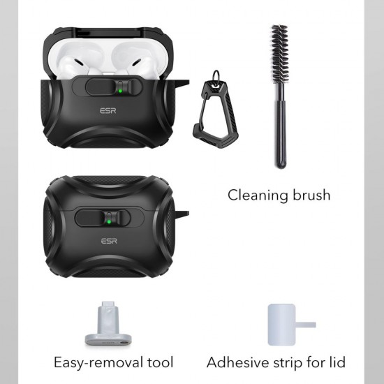 ESR Cyber ​​FlickLock MagSafe Case for AirPods Pro 3 - Black