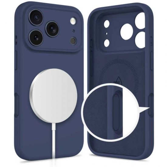 Tech-Protect Silicone MagSafe Case for iPhone 17 Pro - Navy Blue