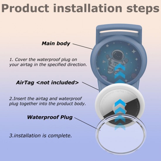 Tech-Protect Nylon Strap for Apple AirTag 1/2 - Blue