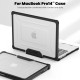 Tech-Protect SmartShell Pro case for Macbook Pro 14 M1 / M2 / M3 / M4 / M5 2021-2025 - black and transparent