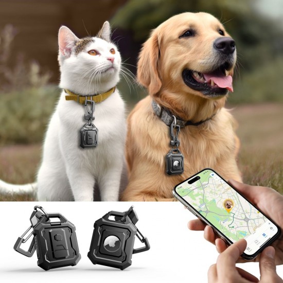 Tech-Protect Kevlar Pro Case for Apple AirTag 1/2 - Black