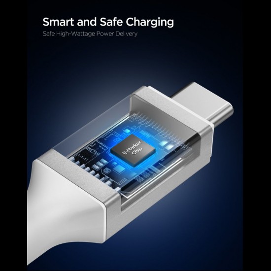 Spigen EB24012CC USB-C Cable 240W 120cm - White