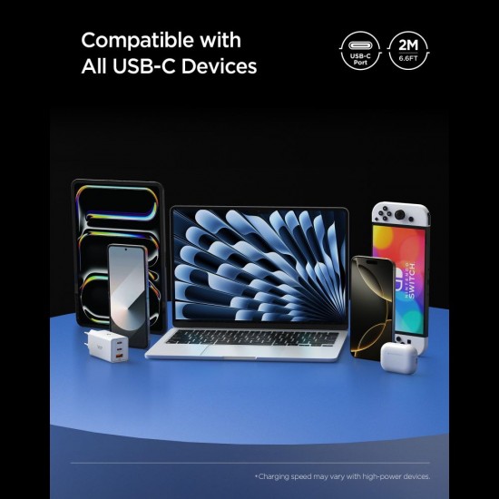 Spigen EB10020CC USB-C Cable 100W 200cm - White