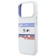 BMW M Silicon Horizontal Line MagSafe Case for iPhone 17 Pro - White