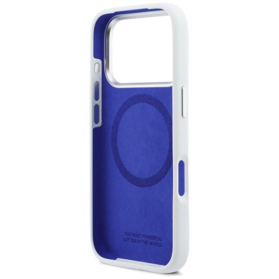 BMW M Silicon Horizontal Line MagSafe Case for iPhone 17 Pro - White