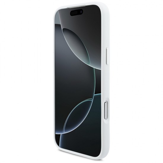 BMW M Silicon Horizontal Line MagSafe Case for iPhone 17 Pro Max - White