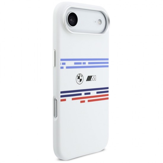 BMW M Silicon Horizontal Line MagSafe Case for iPhone Air - White