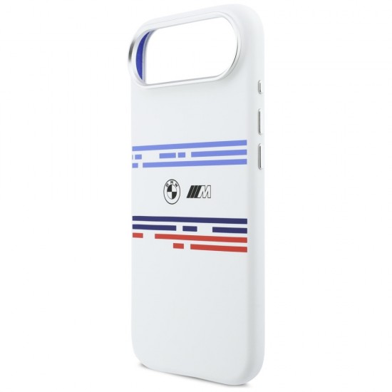 BMW M Silicon Horizontal Line MagSafe Case for iPhone Air - White