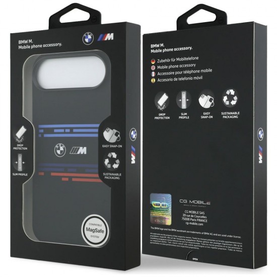 BMW M Silicon Horizontal Line MagSafe Case for iPhone Air - Black