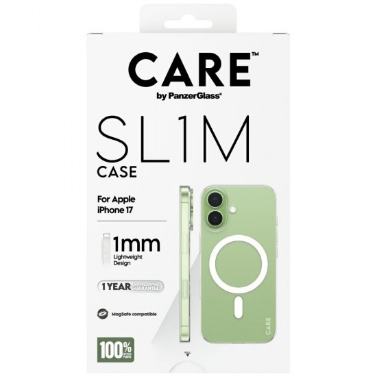 CARE by PanzerGlass SL1M MagSafe Case for iPhone 17 - Transparent