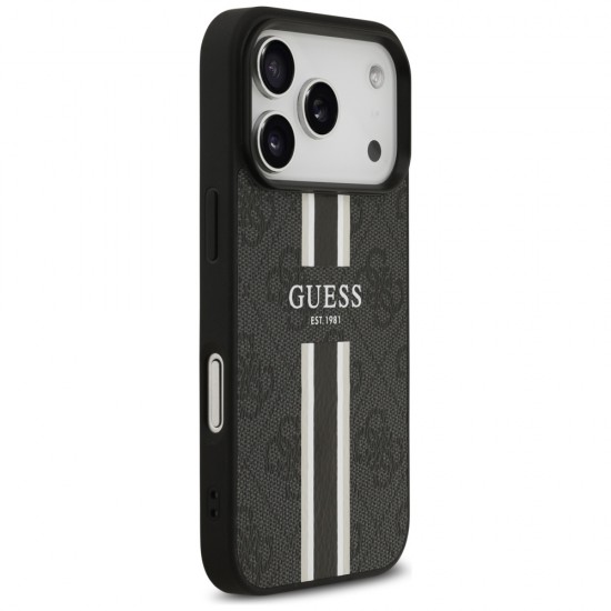 Guess 4G Printed Stripes MagSafe case for iPhone 17 Pro - black