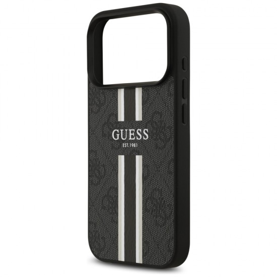 Guess 4G Printed Stripes MagSafe case for iPhone 17 Pro - black