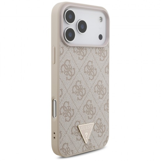 Guess 4G Strap Triangle Logo MagSafe Case for iPhone 17 Pro Max - Pink