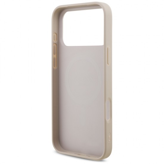 Guess 4G Strap Triangle Logo MagSafe Case for iPhone 17 Pro Max - Pink