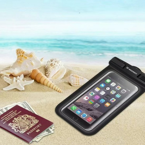 Wozinsky WWE-01 waterproof case with PVC armband - black