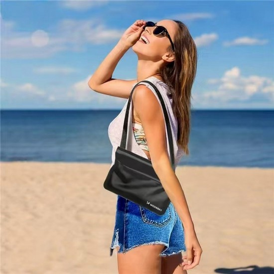 Wozinsky WWS-01 Waterproof PVC Waist Bag - Black