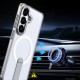 Hybrid Armor X Case for Samsung Galaxy S26 with Stand, Compatible with MagSafe - Transparent