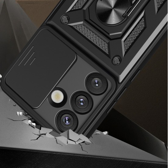 Hybrid Armor Camshield Case for Sasung Galaxy S26 Plus - Black