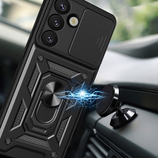 Hybrid Armor Camshield Case for Sasung Galaxy S26 Plus - Black