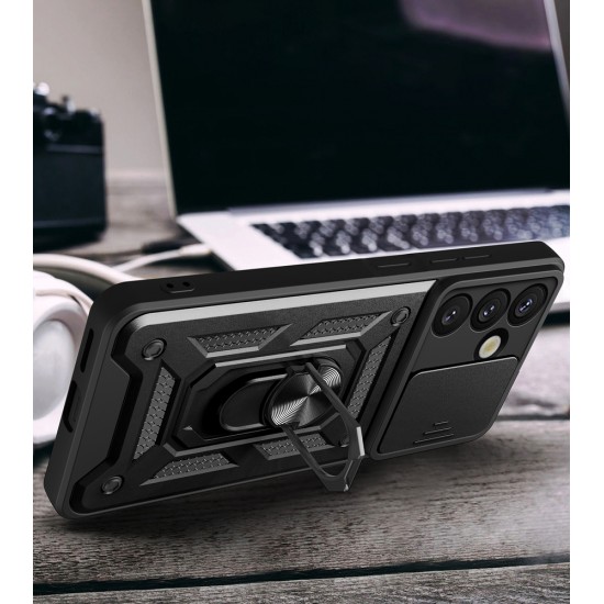Hybrid Armor Camshield Case for Sasung Galaxy S26 Plus - Black