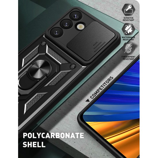 Hybrid Armor Camshield Case for Sasung Galaxy S26 Plus - Black