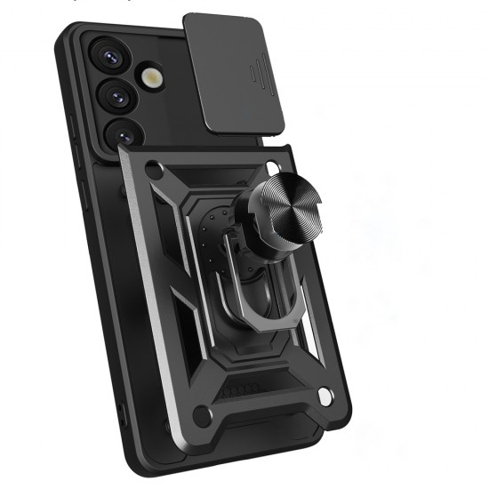 Hybrid Armor Camshield Case for Sasung Galaxy S26 Plus - Black