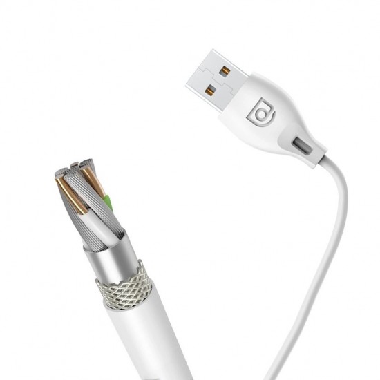 Dudao USB / Lightning cable 2.4A 1m white (L4L 1m white)