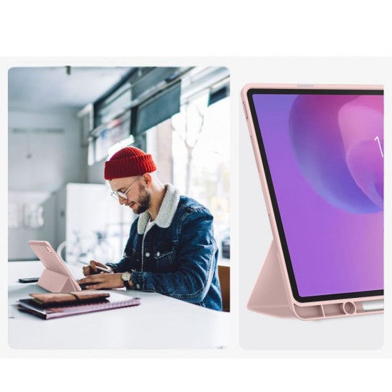 TechProtect SmartCase Pen Case for Lenovo Idea Tab Plus 12.1 TB-361 - Pink