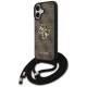 Guess 4G Big Logo Cord Stap Crossbody Case for iPhone 17 - Brown