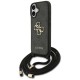 Guess 4G Big Logo Cord Stap Crossbody Case for iPhone 17 - Black