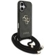 Guess 4G Big Logo Cord Stap Crossbody Case for iPhone 17 - Black