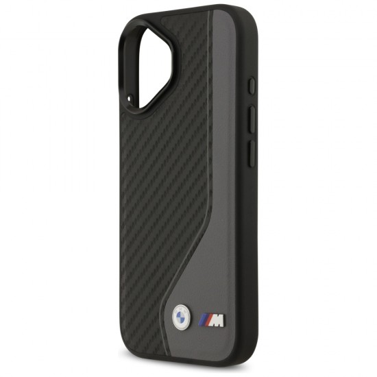 BMW M Carbon Logo MagSafe Case for iPhone 17 - Black and Gray