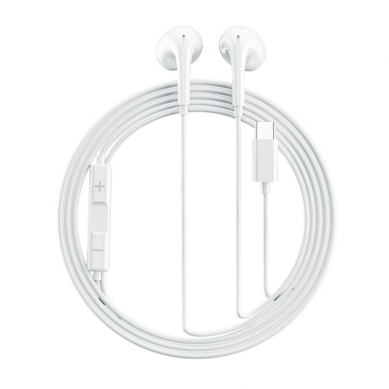 QCY LH1 In-Ear Wired Headphones with Remote and Microphone 1.15m - White