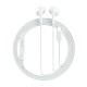 QCY LH1 In-Ear Wired Headphones with Remote and Microphone 1.15m - White