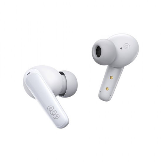 QCY T13X In-Ear Headphones with ENC IPX5 Bluetooth 5.3 - White