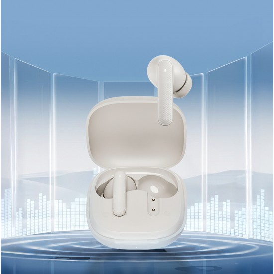 QCY Buds In-Ear Headphones with ENC SBC IPX4 Bluetooth 5.4 - White