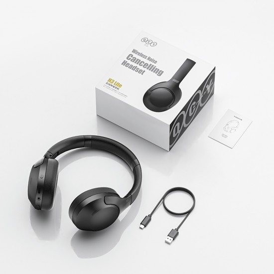 QCY H3 Lite Over-Ear Headphones with ANC Bluetooth 5.3 - Black