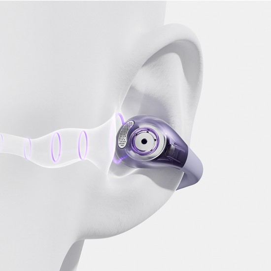 OWS QCY Crossky C30 Earphones with Clip IPX4 Bluetooth 5.4 - Purple