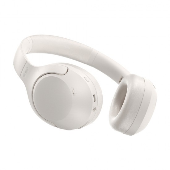 QCY H3 Lite Over-Ear Headphones with ANC and Bluetooth 5.3 - White