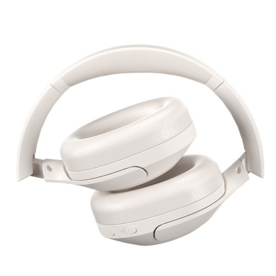 QCY H3 Lite Over-Ear Headphones with ANC and Bluetooth 5.3 - White