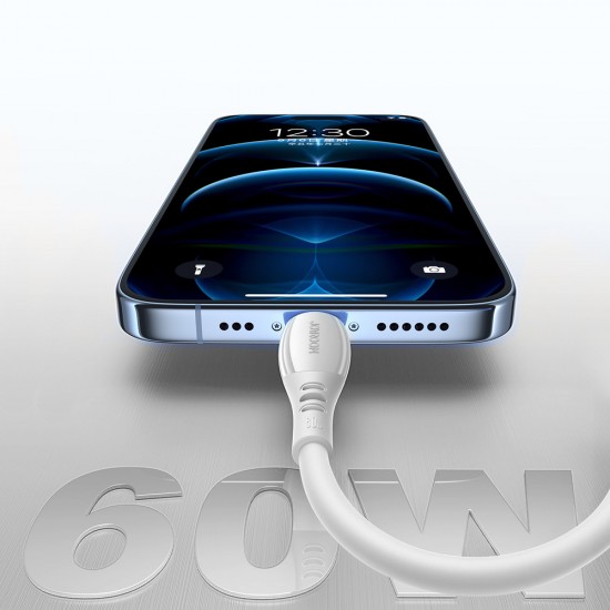 Joyroom S-A59 Vibrant Series 60W USB-C - USB-C Cable 1.2m - White