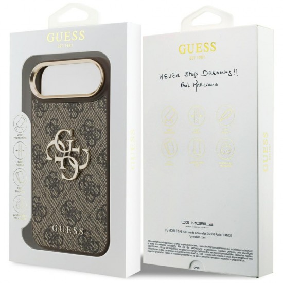 Guess 4G Big 4G Classic Logo Case for iPhone Air - Brown and Gold