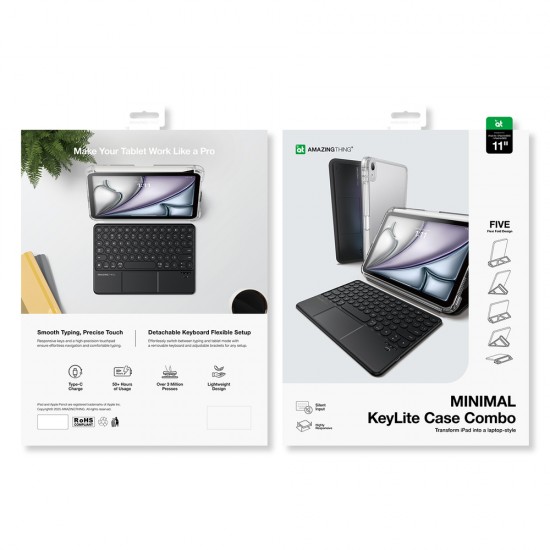 AmazingThing Minimal Case Keylite Combo Keyboard Case for iPad Air 13