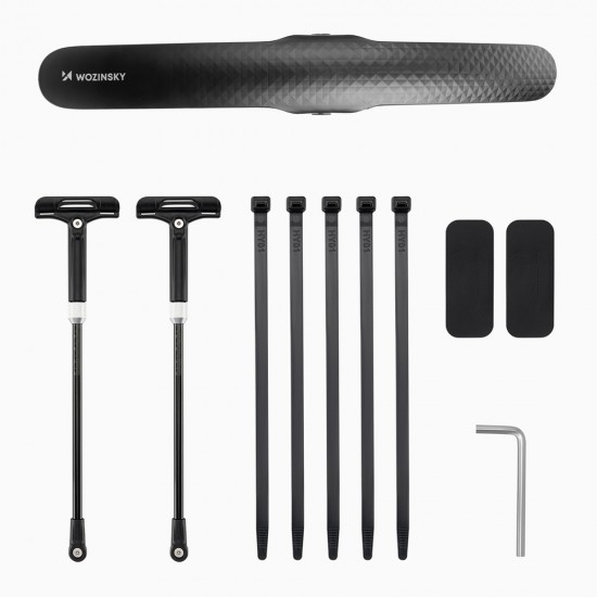 Wozinsky WBR-01 universal adjustable bicycle fender - black