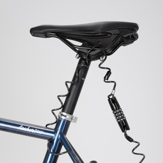 Wozinsky WBN-01R bicycle lock for a bicycle helmet, waterproof, 4-digit combination - black