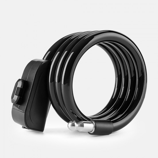 Wozinsky WPB-01R Portable Bike Lock with Anti-Theft Cable and 2 Keys for Electric Bikes and Motorcycles - Black