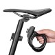 Wozinsky WPB-01R Portable Bike Lock with Anti-Theft Cable and 2 Keys for Electric Bikes and Motorcycles - Black